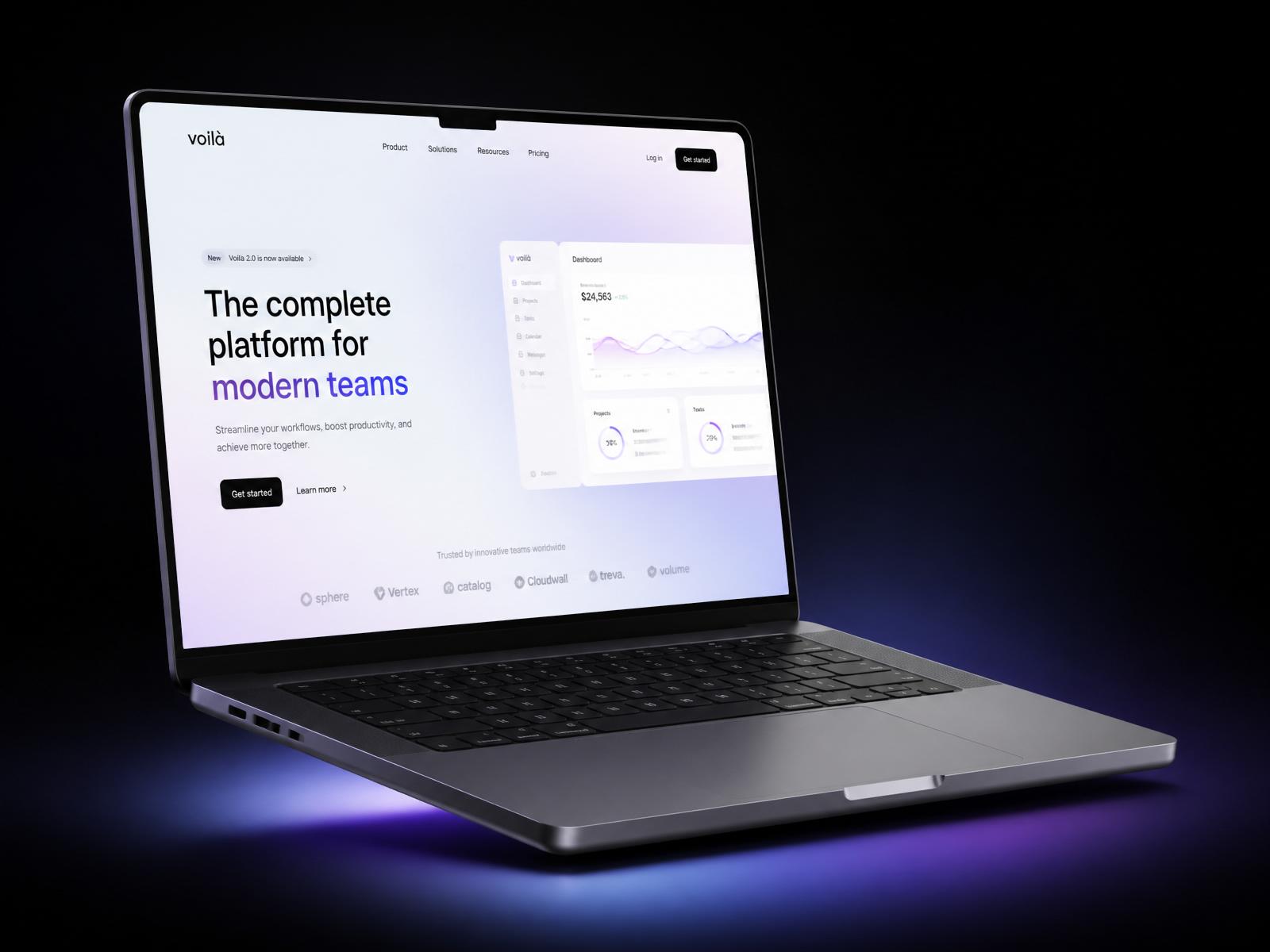 Panel de una web SaaS diseñada por web design bcn