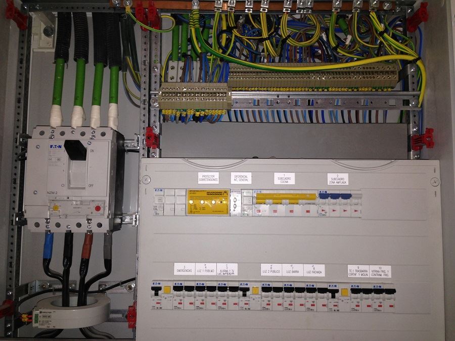 Cuadro eléctrico con protecciones